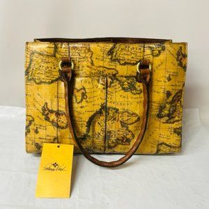 Patricia Nash Primrose Satchel, European Map Collection- NEW WITH TAG